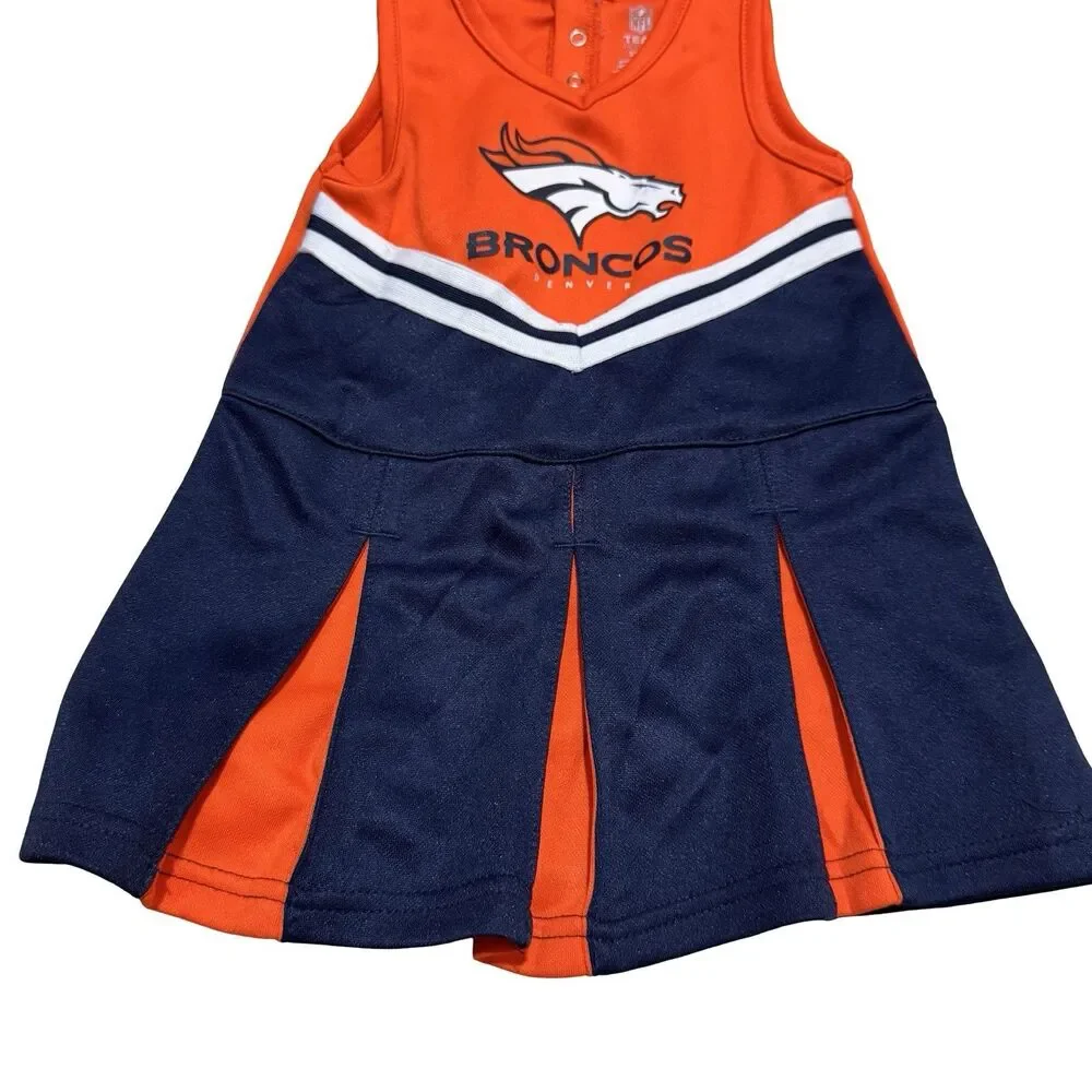 NFL Denver Broncos Toddler Girls Cheerleader Dress Size 3T  Football